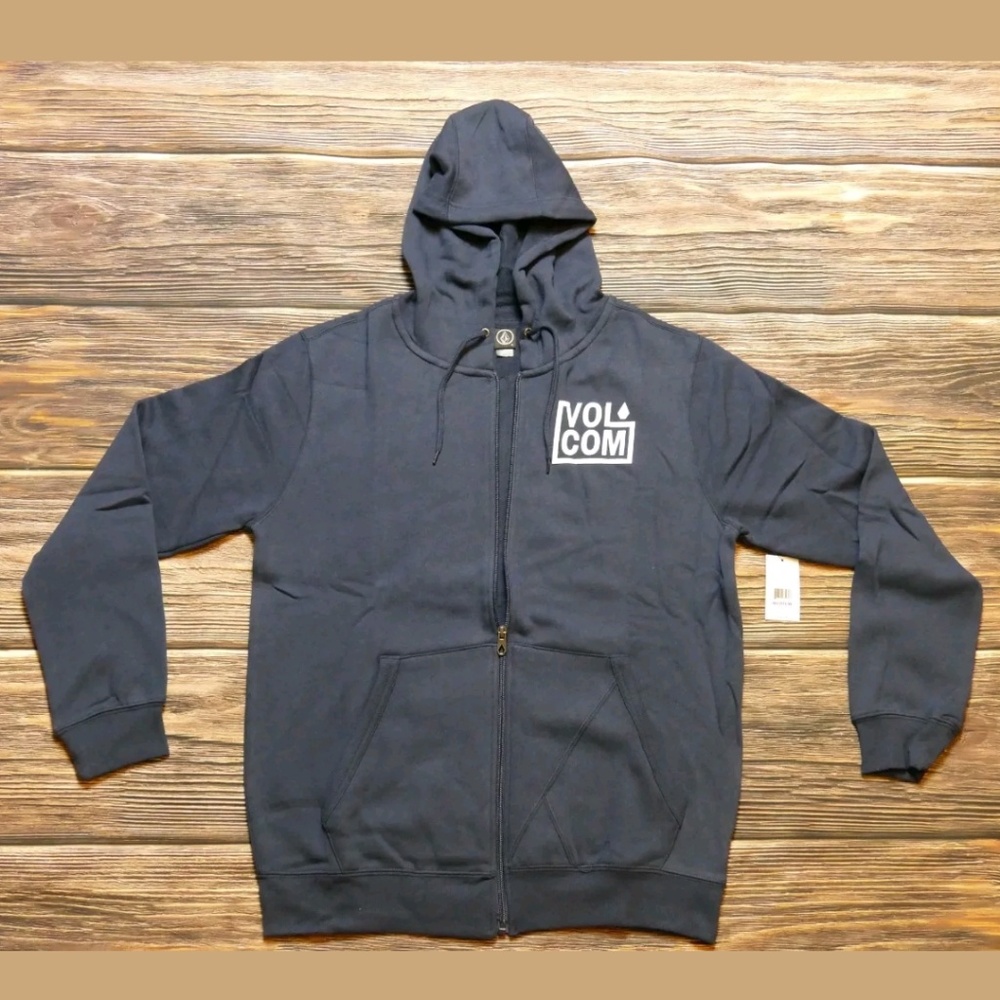 Volcom Round One Mens Hoodie Navy